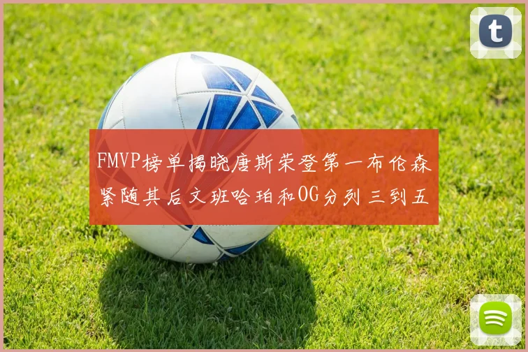 FMVP榜单揭晓唐斯荣登第一布伦森紧随其后文班哈珀和OG分列三到五位
